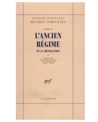 Portada del libro de L'Ancien Régime et la Révolution TOME II