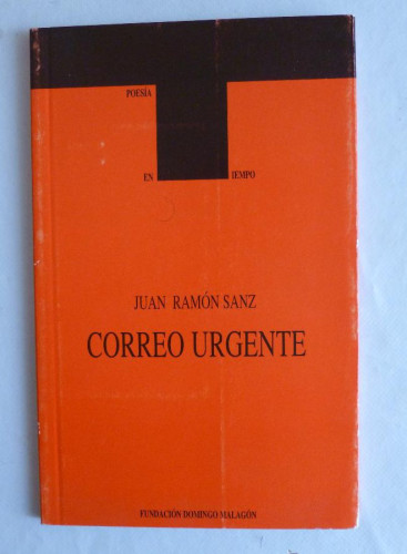 Portada del libro de CORREO URGENTE. JUAN RAMON SANZ. FUND. DOMINGO MALAGÓN.