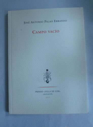 Portada del libro de CAMPO VACIO. JOSE A. PALAO ERRANDO. PRE TEXTOS 7 56 PAG