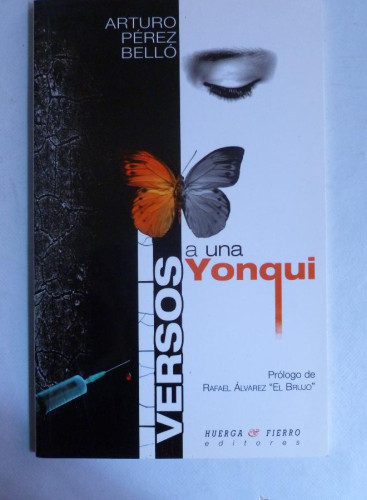 Portada del libro de Versos a una yonqui (Poesía)