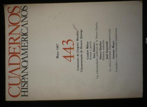 Portada del libro de CUADERNOS HISPANOAMERICANOS. MAYO 1987.