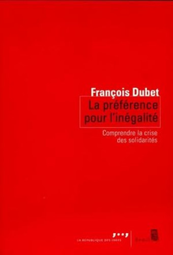 Portada del libro de Préférence pour l'inégalité