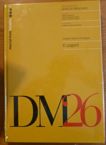 Portada del libro de EL PAGARE. EDUARDO GOMEZ DOMINGUEZ. ED.MARCIAL PONS. 2001 220 PAG
