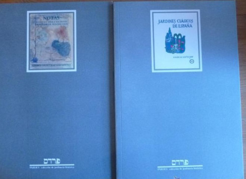 Portada del libro de JARDINES CLASICOS DE ESPAÑA. XAVIER WINTHUYSEN. 1990 136 y 124 PAG. EN ESTUCHE ED. FACSIMIL