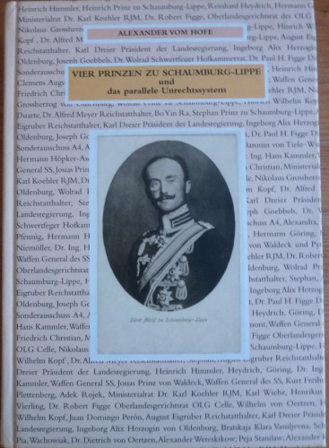 Portada del libro de VIER FRPINZEN ZU SCHAUMBURG-LIPPE. ALEXANDER VOM HOFE. VIER PRINZEN SL. 2006 390 PAG