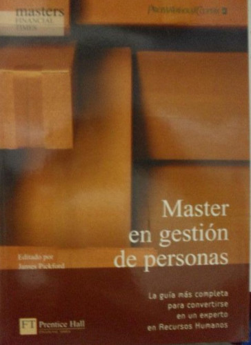 Portada del libro de Máster en gestión de personas James Pickford Prentice Hall (2003) 324pp