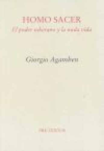 Portada del libro de Homo Sacer