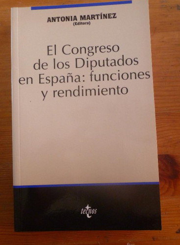 Portada del libro de Congreso de los diputados en España