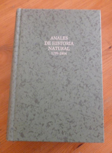 Portada del libro de ANALES DE LA HISTORIA NATURAL. 3 VOL. 1-3 4-12 13-21. 1993 DOCE CALLES.