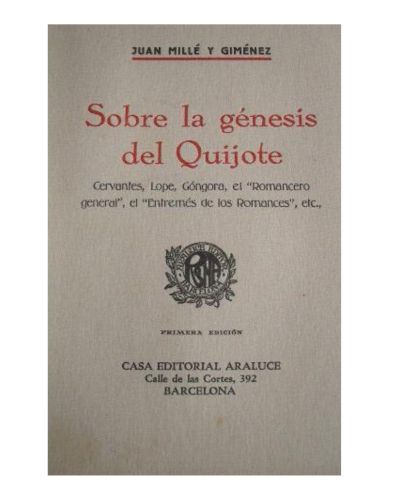 Portada del libro de SOBRE LA GÉNESIS DEL QUIJOTE