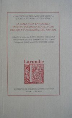 Portada del libro de La mala vida en Madrid