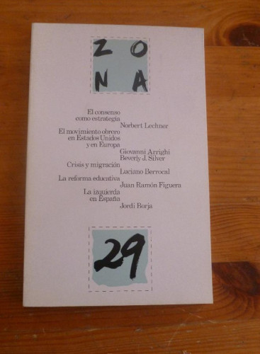 Portada del libro de ZONA ABIERTA 29. 1983. EL CONSENSO COMO ESTRATEGIA. 155 PAG