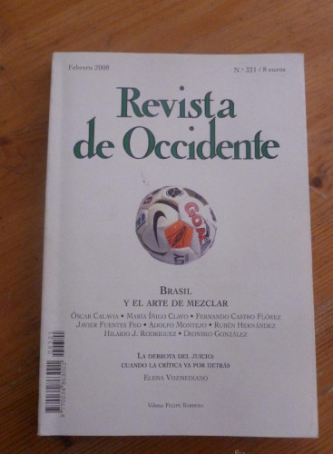 Portada del libro de REVISTA DE OCCIDENTE. FEBRERO 2008 Nº 321 BRASIL Y EL ARTE DE MEZCLAR