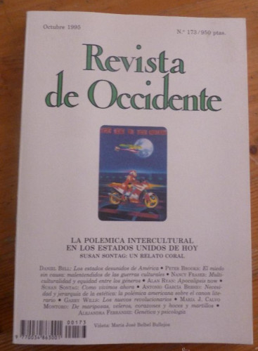 Portada del libro de REVISTA DE OCCIDENTEOCTUBRE 1995. Nº173 LA POLEMICA ONTERCULTURAL EN LOS EEUU DE HOY. SUSAN SONTAG.