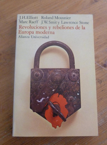 Portada del libro de Revoluciones y rebeliones de la Europa moderna