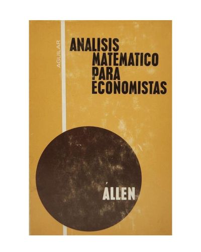Portada del libro de Análisis matemático para economistas.