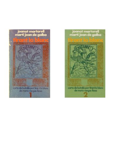 Portada del libro de TIRANT LO BLANC, 1 Y 2