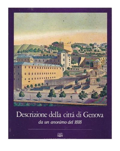 Portada del libro de Descrizione della cittá di Genova da un anonimo del 1818