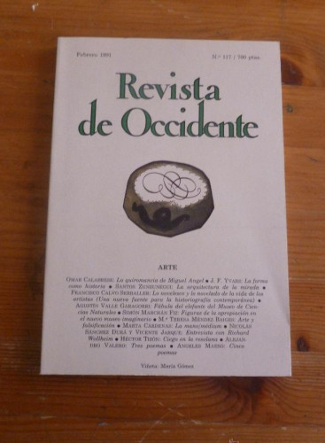 Portada del libro de REVISTA DE OCCIDENTE. FEBRERO 1991. Nº 117. ARTE