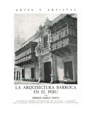 Portada del libro de LA ARQUITECTURA BARROCA EN EL PERÚ.