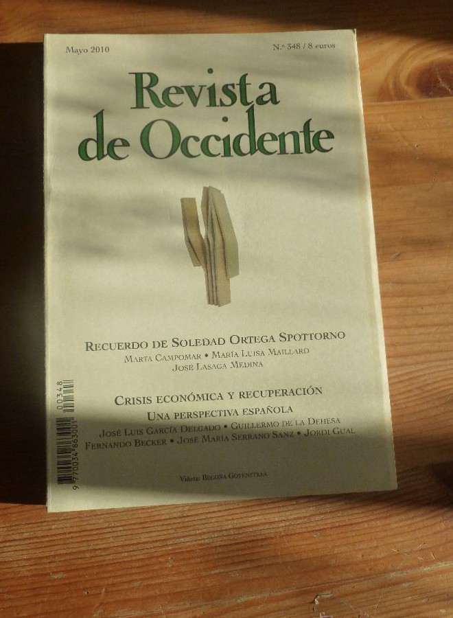 Portada de REVISTA DE OCCIDENTE.MAYO 2010 Nº348- RECUERDO DE SOLEDAD ORTEGA SPOTTORNO. 157 PAG