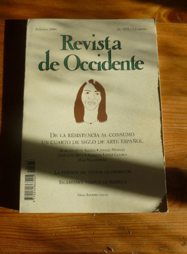 Portada del libro de REVISTA DE OCCIDENTE. FEBRERO 2004. Nº 273.DE LA RESISTENCIA AL CONSUMO.UN CUARTO SIGLO ARTE ESPAÑOL