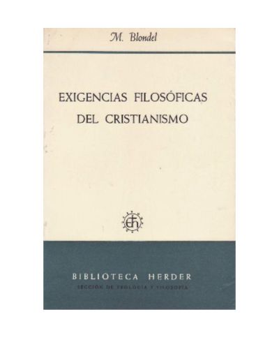 Portada del libro de Exigencias filosóficas del Cristianismo