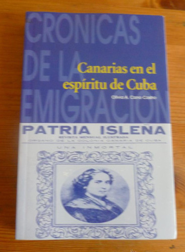 Portada del libro de Canarios en el espiritu de Cuba