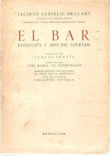 Portada del libro de EL BAR EVOLUCIÓN Y ARTE DEL COCKTAIL