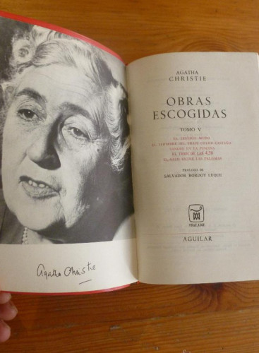 Portada del libro de OBRAS ESCOGIDAS. AGATHA CHRISTIE, ED. AGUILAR TOMO V 1967 1948 PAG