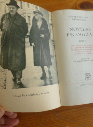 Portada del libro de NOVELAS ESCOGIDAS. EDWARD PH. OPPENHEIM. ED. AGUILAR. VOL 1.1964 1326