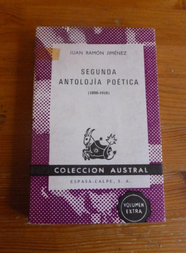 Portada del libro de Segunda antolojía poética (1898-1918) (Clásica)