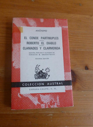 Portada del libro EL CONDE PANTINUPLES.ROBERTO Y EL DIABLO. ANONIMO. ESPASA CALPE. 1968 156 PAG