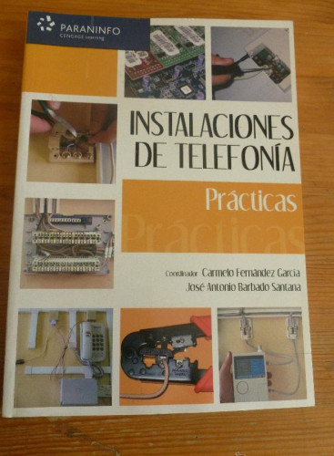 Portada del libro de Instalaciones de telefonía. Prácticas