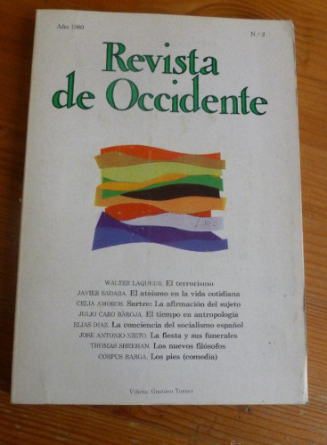 Portada del libro de REVISTA DE OCCIDENTE. AÑO 1980 Nº 2. LAQUEUR, SADABA,CELIA AMOROS, CARO BAROJA, CORPUS BARGA. 175pp