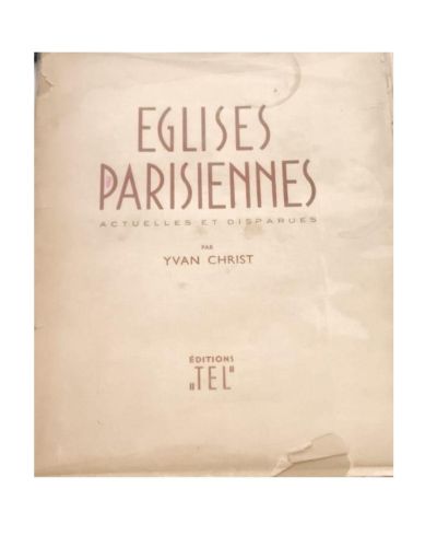 Portada del libro de EGLISES PARISIENNES ACTUELLES ET DISPARUES