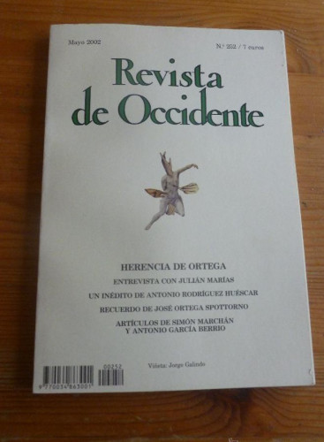 Portada del libro de REVISTA DE OCCIDENTE.MAYO 2002. Nº 252 HERENCIA DE ORTEGA. ENTREVISTA JULIAN MARIAS. 156 pp