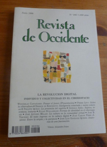 Portada del libro de REVISTA DE OCCIDENTE. JUNIO 1998. Nº 296. LA REVOLUCION DIGITAL.INDIVIDUO Y COLECTIVIDAD CIBERESPACI