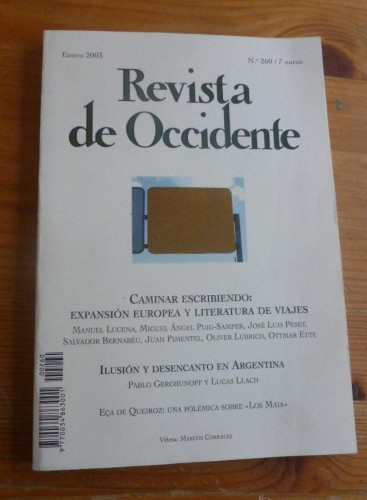 Portada del libro de REVISTA DE OCCIDENTE. ENERO 2003. Nº 260- CAMINAR O ESCRIBIENDO. 158 pp