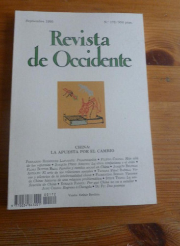 Portada del libro de REVISTA DE OCCIDENTE. SEPTIEMBRE 1995. Nº 172. CHINA. LA APUESTA POR EL CAMBIO.