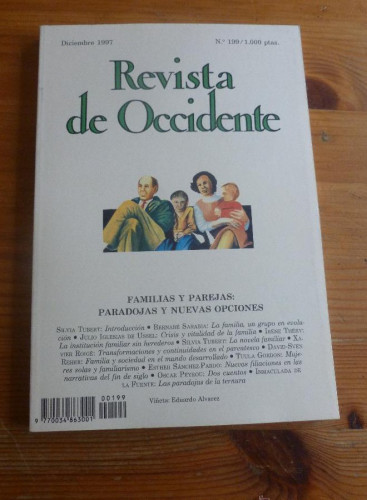 Portada del libro de REVISTA DE OCCIDENTE. DICIEMBRE 1997. Nº 199. FAMILIAS Y PAREJAS. PARADOJAS Y NUEVAS OPCIONES. 186 p