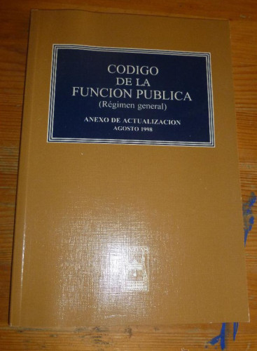 Portada del libro de CODIGO DE LAS LEYES ADMINISTRATIVAS. ANEXO ACTUALIZACION AÑO 1998. CIVITAS 515 pp