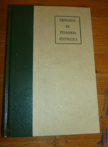 Portada del libro de Principios de pedagogia sistematica