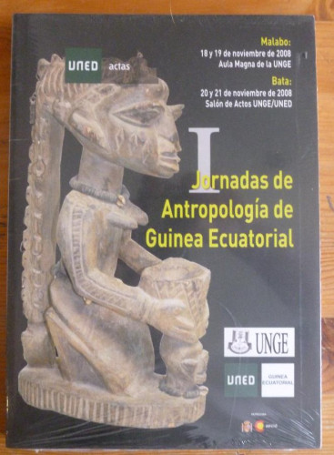 Portada del libro de JORNADAS DE ANTROPOLOGIA DE GUINEA ECUATORIAR. UNED. ACTAS 2008 PRECINTADO