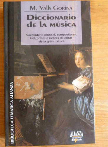 Portada del libro de Diccionario de La Musica