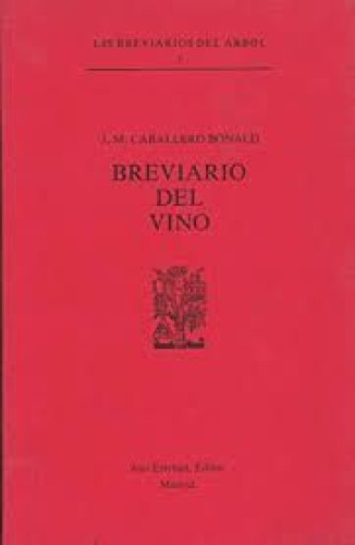 Portada del libro de Breviario del vino