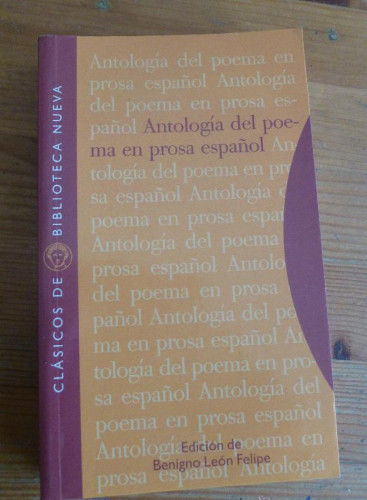 Portada del libro de ANTOLOGIA DEL POEMA EN ESPAÑOL. EDICION DE B.LEON FELIPE. 2005 402 pp