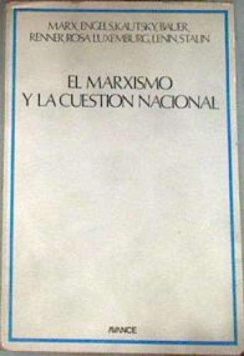 Portada del libro de El marxismo y la cuestión social