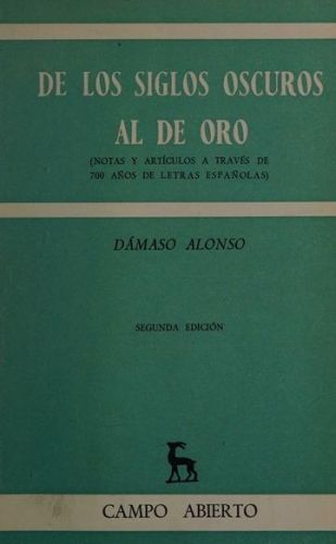 Portada del libro de De los siglos oscuros al de oro