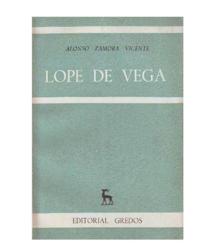Portada del libro de Lope de Vega, su vida y su obra.